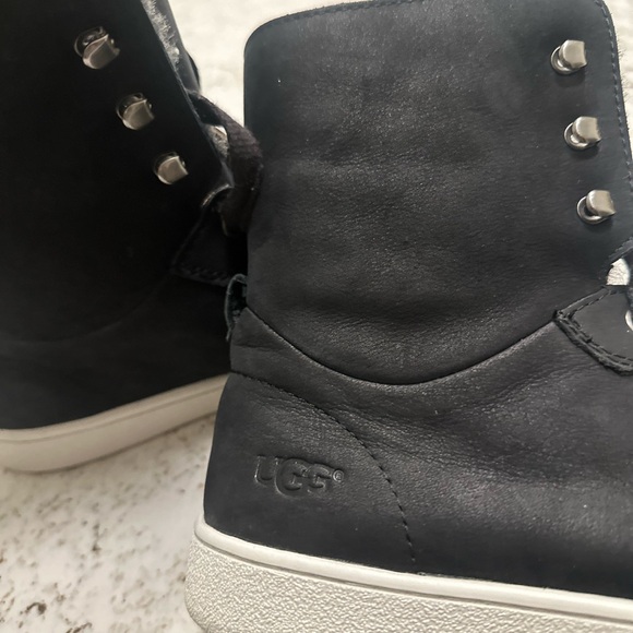 NWOT UGG Women's Black High-Top Sneakers with White Sole - Picture 7 of 9